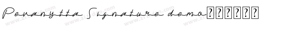 Pevanytta Signature demo字体转换
